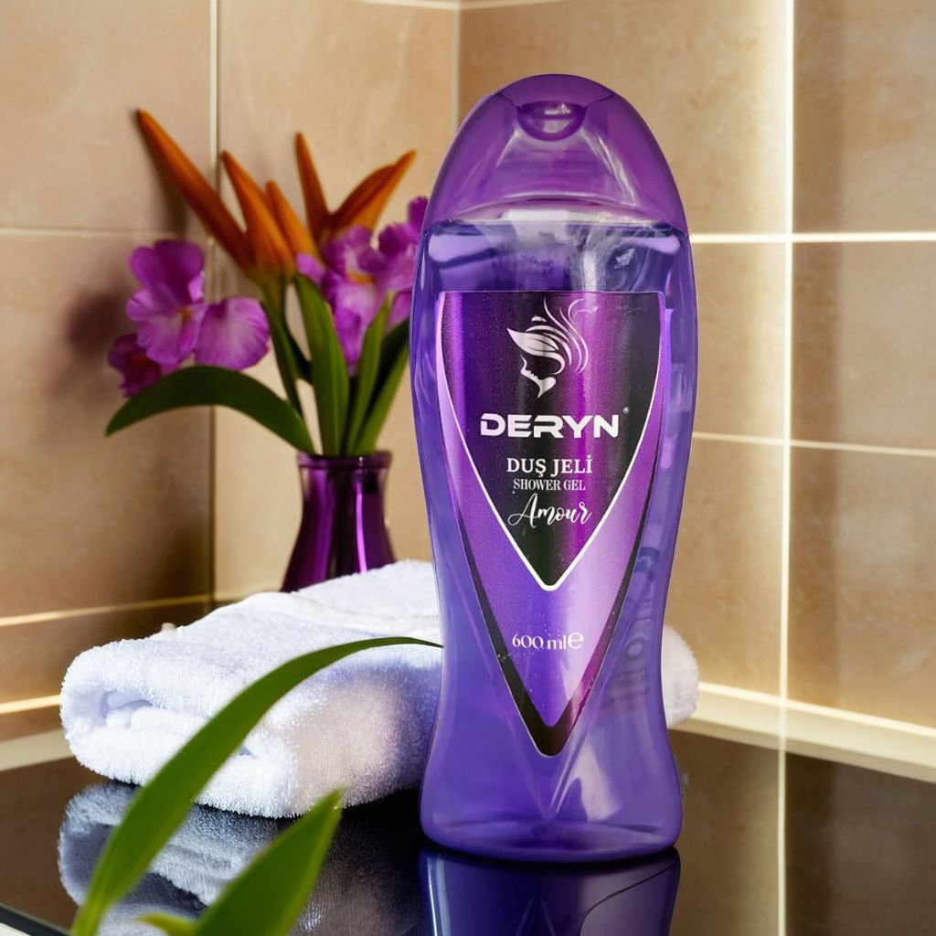 Deryn Duş Jeli - Amour - Kalıcı ve Ferahlatıcı Çiçeksi Koku